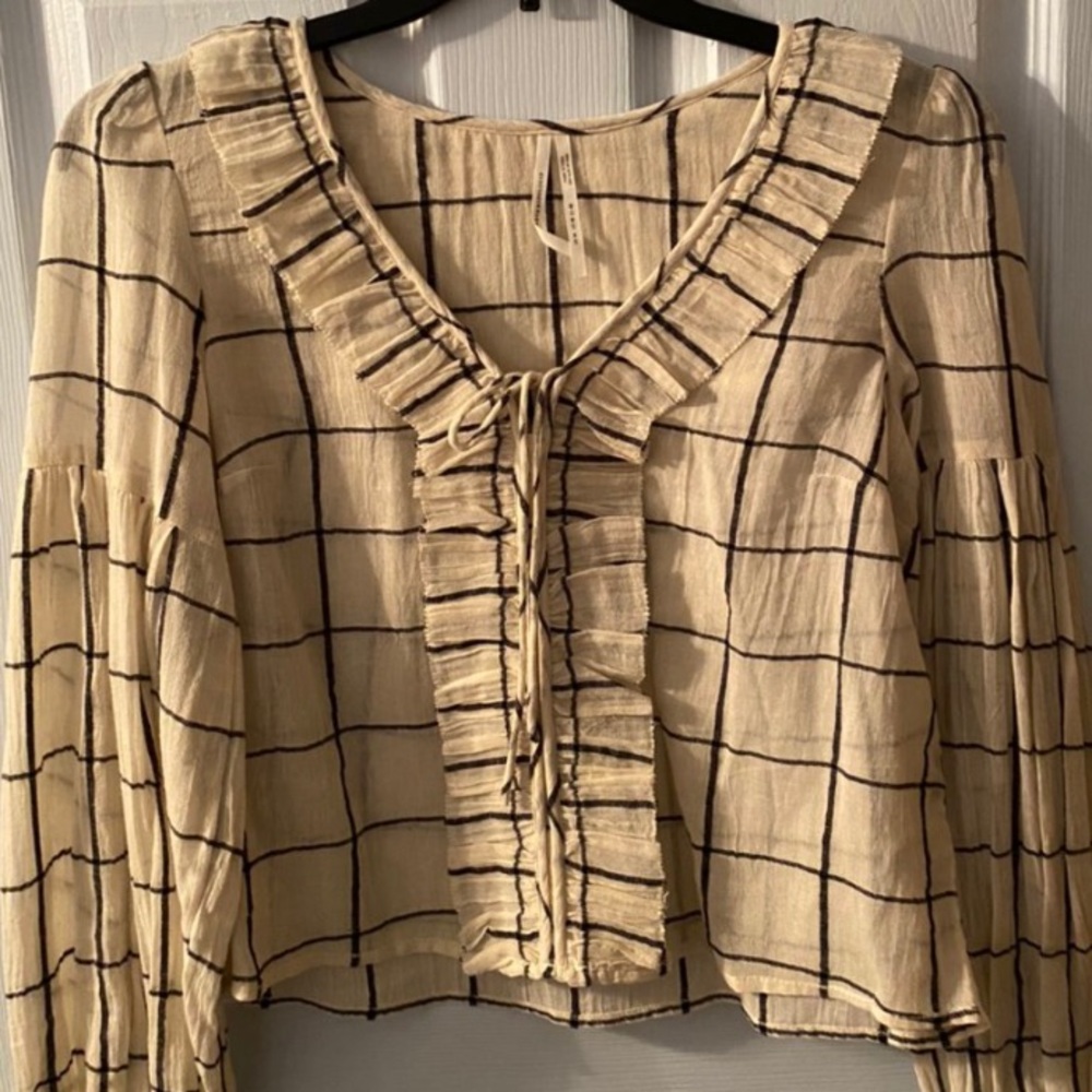 Anthropologie Patterned Blouse Size 10